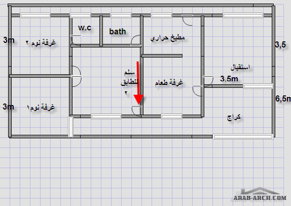 خرائط بيوت عراقية بمساحات منوعه » arab arch