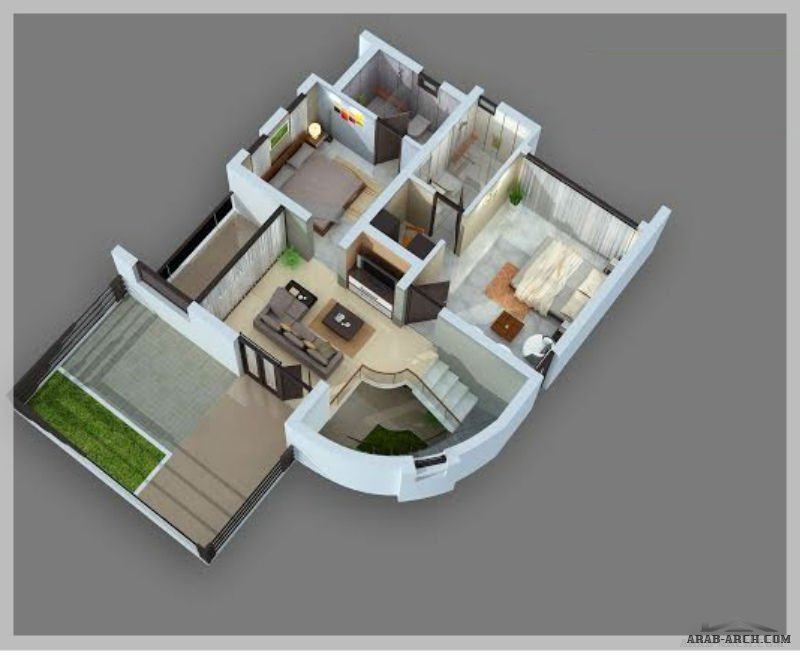 small villa floor plans 3d » arab arch