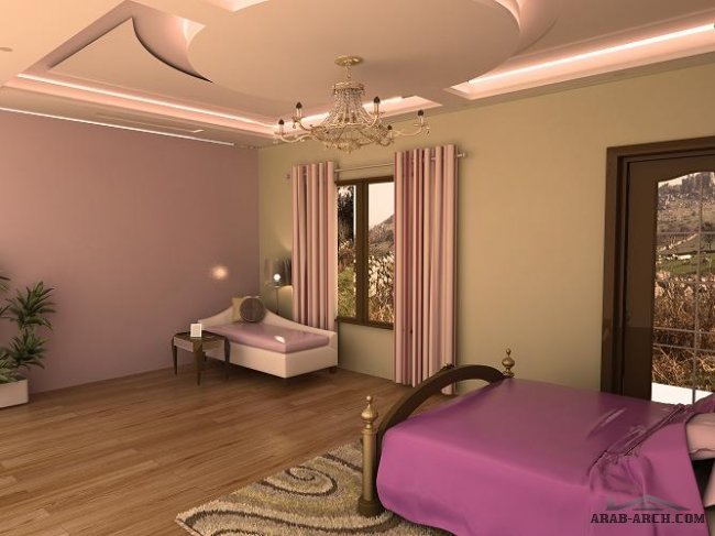 غرفة نوم رئيسية على الطراز المودرن Modern Style