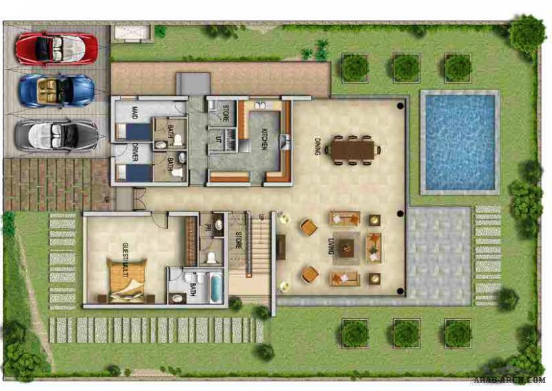 Kurdistan villa floor plans