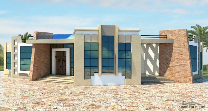نماذج فلل طابق واحد + سور (واجهات) مكتب القصر للاستشارات الهندسية