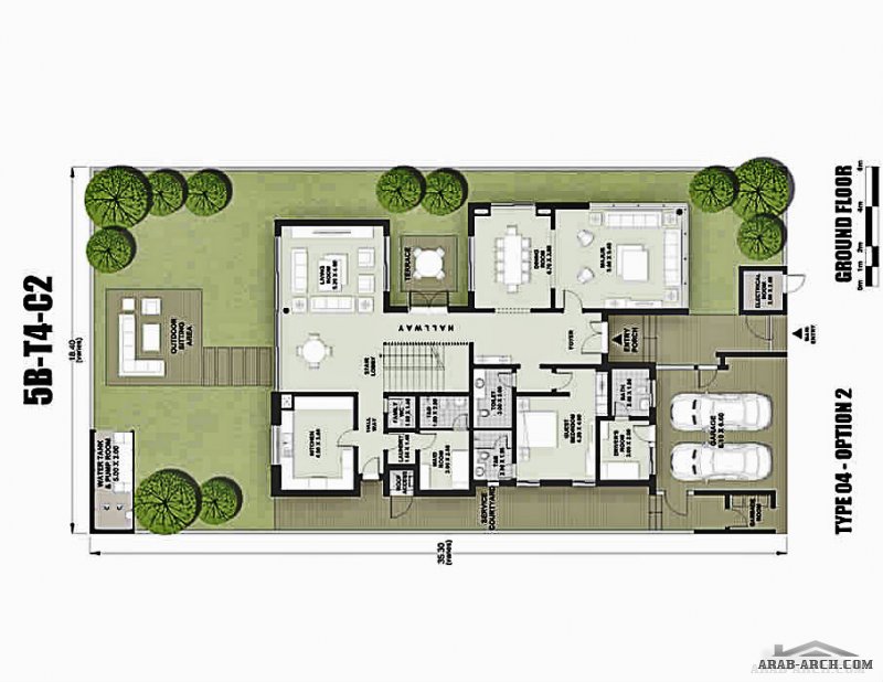 villa type 4B floor plans