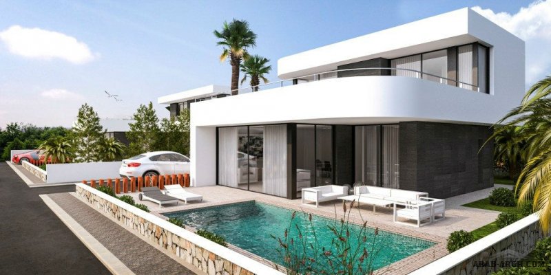 3 bedroom new luxury villa فيلا صغيرة المساحه بمسبح