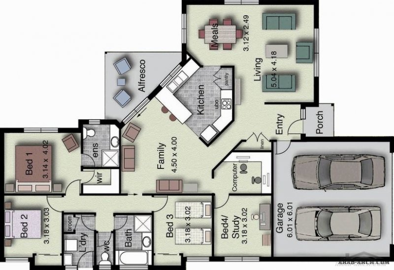 Luxury floor plans for homes with 4 Bedrooms
