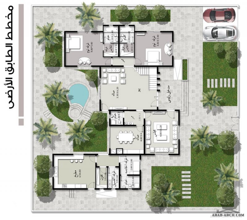 نماذج المساكن SZHP 06-01 الشيخ زايد للاسكان 552 متر مربع
