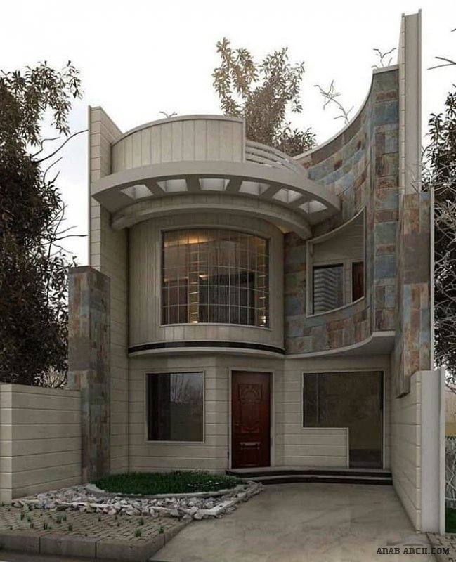 واجهات بيوت عراقية عرض 5 متر و أقل منوع » arab arch