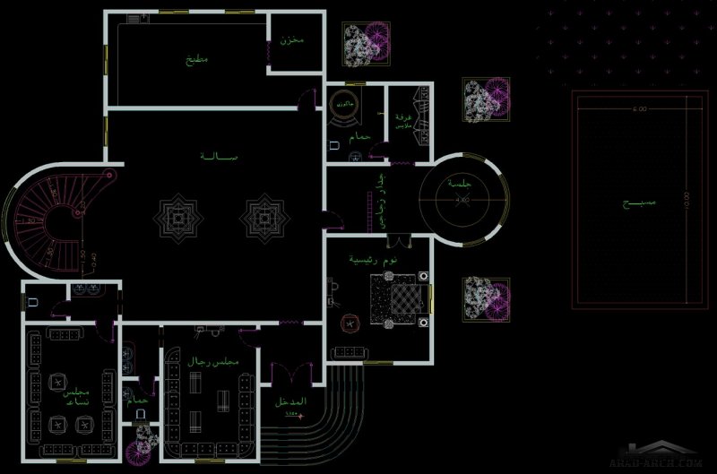 40*30 Saudi Villa Plan layout 