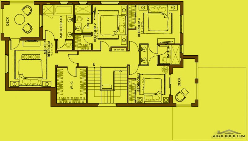 floor plans VILLAS Type 3 | 4 bedroom Total area: 337.3 Sq.m