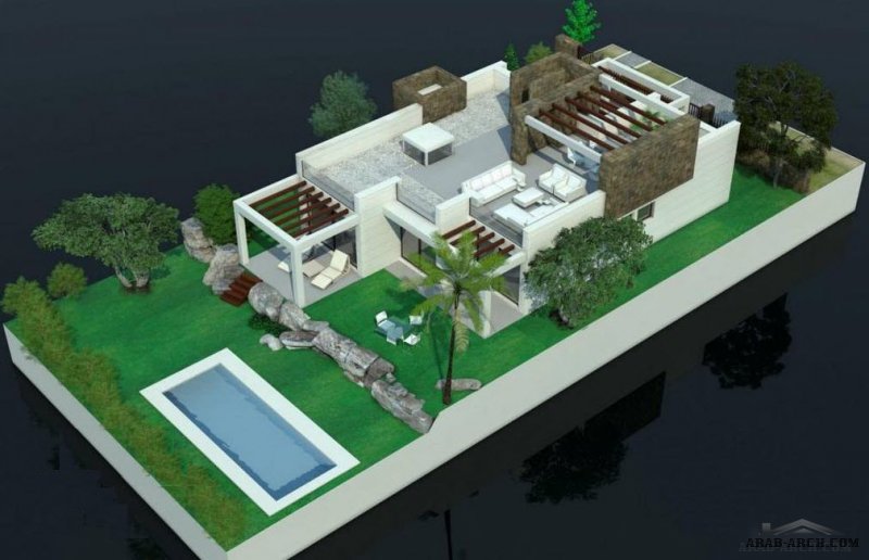 Type B Villas have a floor and a large roof terrace, 3 bedrooms and 3 bathrooms.