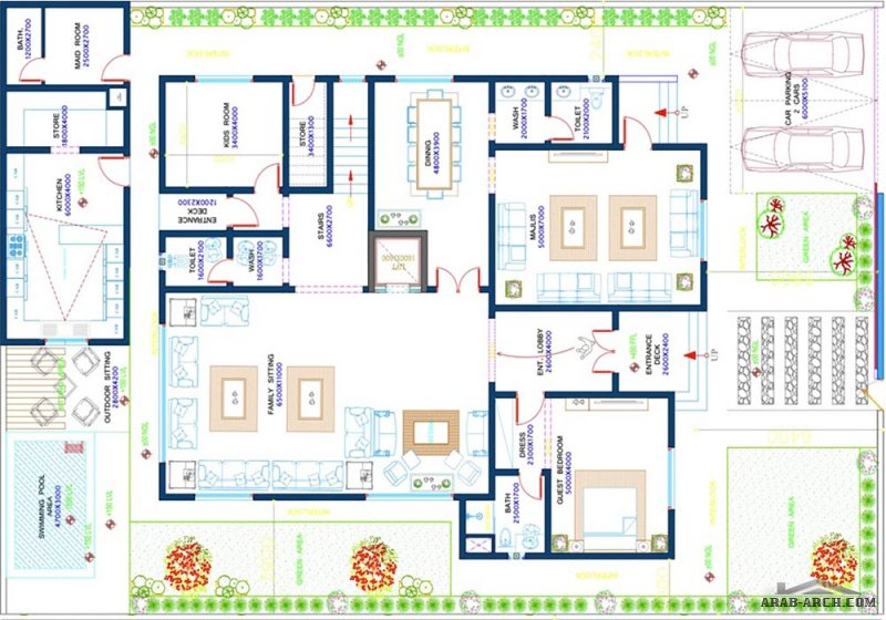 مخطط بيت العمر تصميم سعودي مساحة الأرض ٦٠٠ (٢٠*٣٠)  مساحة البناء ٦٨٥ متر مربع