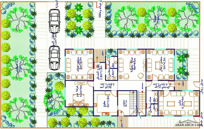 تصميم فيلا بمسطح اخضر كبير  ٣٣ * ٢١  متر ة وحبيت يكون فيه حدائق كبيرة  المسطح ٣٨٠ من مشاركات justazooz2