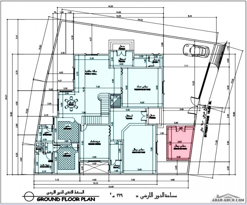 طابقين  و شقة بالرووف مساحة الدور الارضي 330 متر مربع - الشقة 129 متر مربع من مشاركات Sultan F