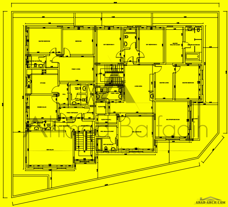 تصميم فيلا مودرن وشقق سكنية على مساحة أرض 780 متر مربع الموقع: جدة من أعمال Ahmed Balfaqih