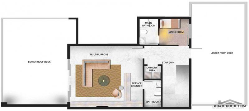 مخطط فيلا 4 غرف نوم تصميم سعودي 409 متر مربع مساحة الأرض
