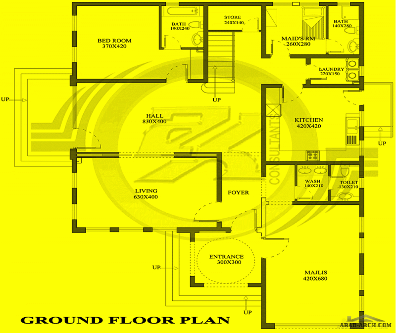 مخطط غرف النوم 5 المساحة 405 متر مربع عدد الطوابق أرضي - أول أبعاد البيت 13.10 م x 18.70 م  صمم بواسطة شركة الحمراء للاستشارات الهندسية