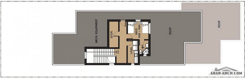 مخطط فيلا تصميم سعودي مساحة الارض 500 متر مربع 4 غرف نوم 4 حمامات كاملة (فى غرف النوم وحمام للعائلة و حمام للضيوف) سويت كبير