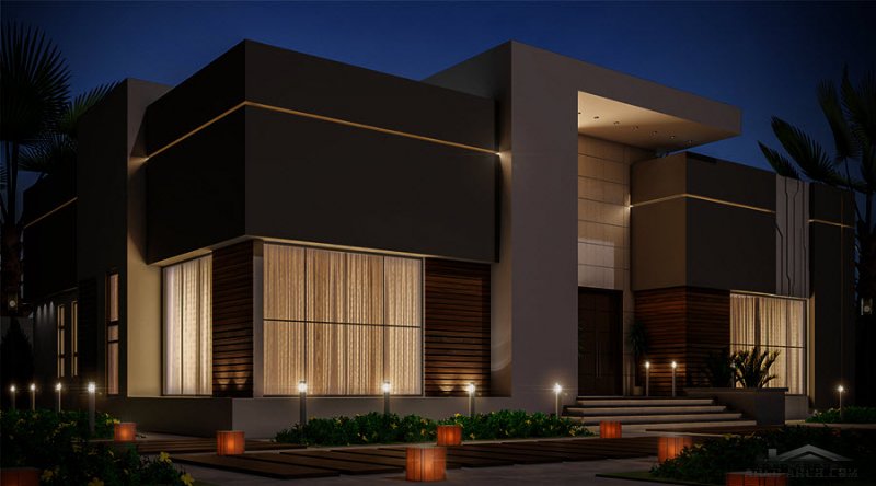 مخطط لطابق واحد 4 غرف النوم   المساحة 302 متر مربع صمم بواسطة الدانة العربية للاستشارات الهندسية 