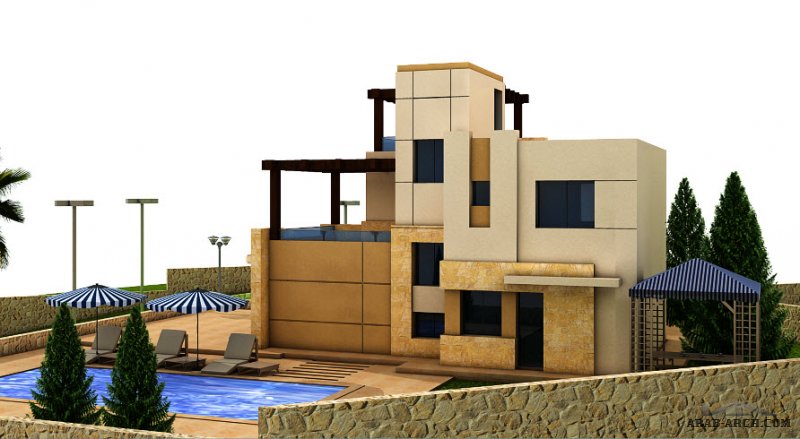 شاليه – صفا بيوت ريفية  مساحة المشروع: 265 م2  من اعمال  مكتب العمارة والبناء