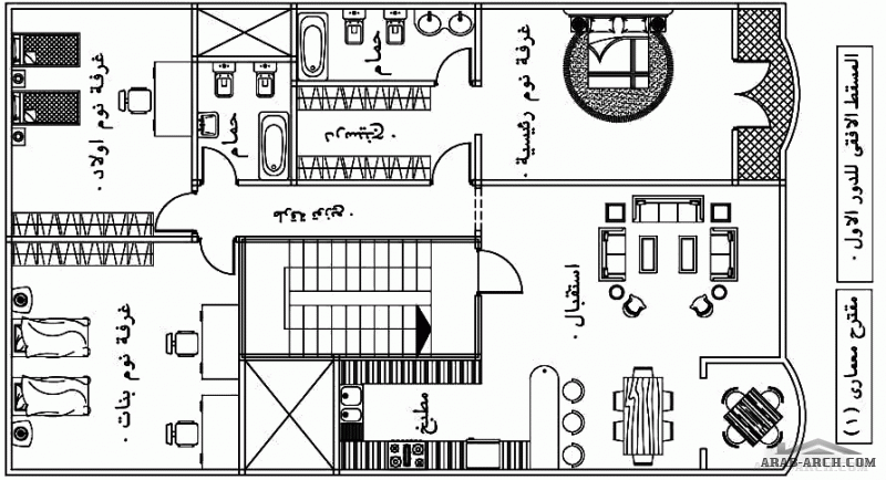مخطط تصميم مصري مكتب اجيال الهندسي