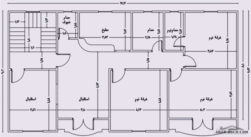 تقسيم معماري لقطعة أرض بمساحة ١٣٨ م٢ El Tarek for Construction