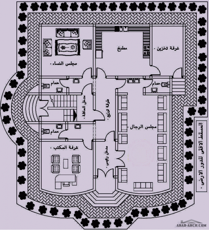 من اعمال مكتب اجيال الهندسي خرائط فيلا طابقين بالسعودية