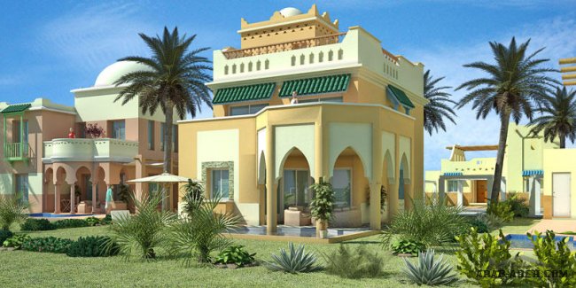 بيوت على الطراز المغربى 