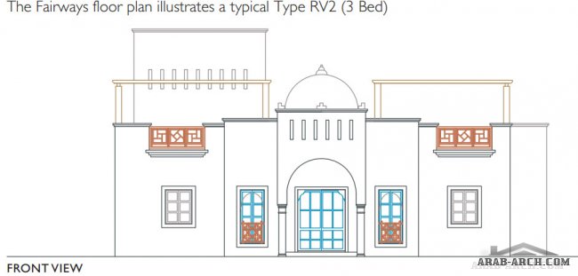 بيوت مغربية حديثه + مخطط الادوار مشروع The Fairways Riad Villas