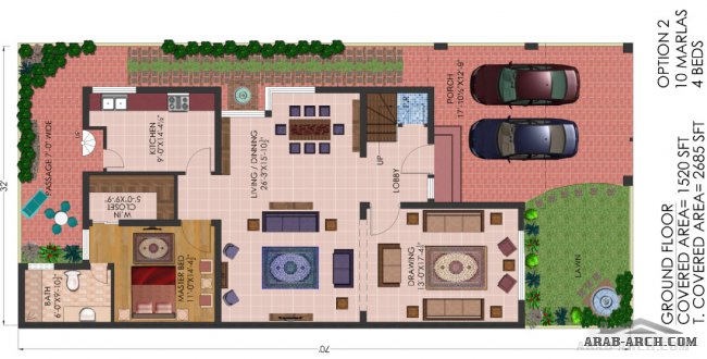   front elevation + floor plans - park view villas
