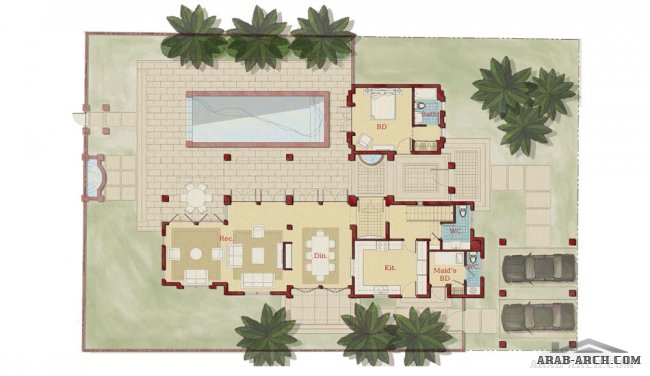مخطط فيلا 380 متر مربع -مدنه نصر للاسكان والتعمير