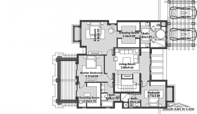 مخطط فيلا سكنية 448 متر مربع - اسكان مدينه نصر