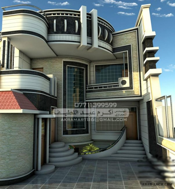 تصميمات معمارية واجهات فلل مودرن جداا (3 ) مكتب المهندس اكرم عبد اللطيف