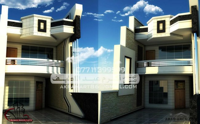 تصميمات معمارية واجهات فلل مودرن جداا (3 ) مكتب المهندس اكرم عبد اللطيف