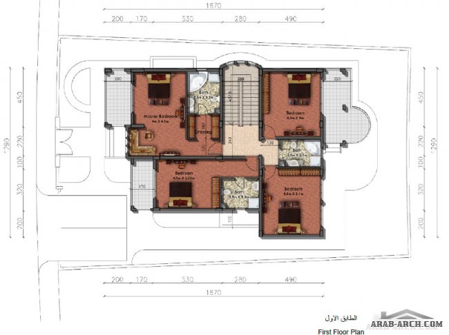 مخطط الفلل الفاخرة (1) Luxury Villas Plans Jannat Al Hussain City