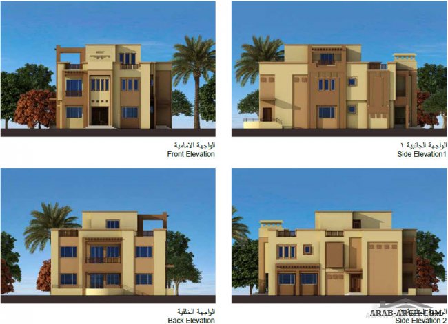 مخطط الفلل الفاخرة (3) Luxury Villas Plans Jannat Al Hussain City