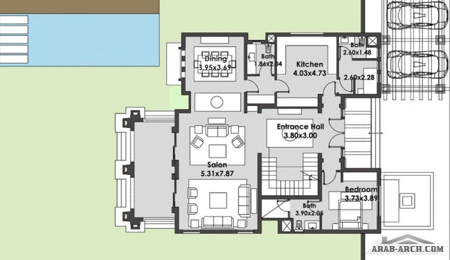 villa floor plans 448 sq.m