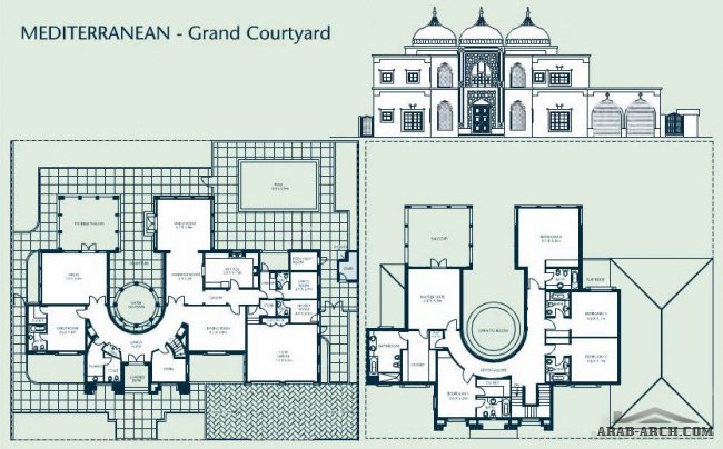 6 Bedroom Villa, Mediterranean, Grand Courtyard