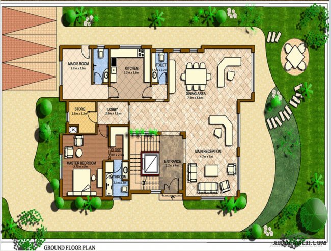 خرائط فيلات اسكان بجسكو  التجمع الخامس Villa Serena Heights Project - Tybe C