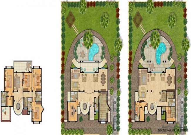 مخطط قصر بمساحه 682 m²