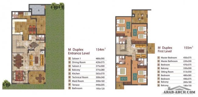 فيلا دوبلكس + المخطط Area: 309 Sq. m