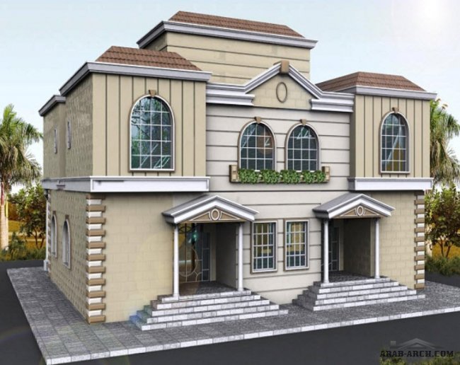 مخطط فيلا عراقى - دورين villas floor plans 262 sq.m