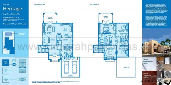 Heritage villas floor plan - jumeirahpark-villas