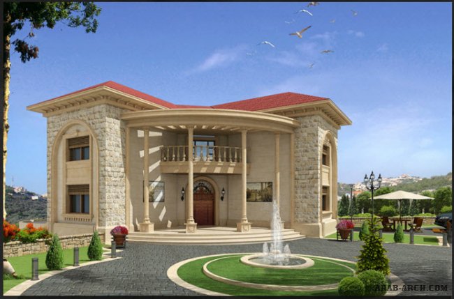 منظور لفيلا  متميزة  بحمدون -  لبنان (arch villa )