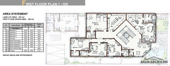 مخطط مشروع فلل سكنية راقية بحي الشاطيء بالدمام - فيلا دولفين - اندلسية ( 1) 
