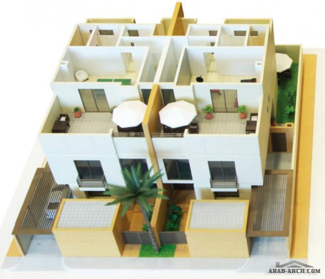مخطط الرابية - الفلل التوأم دوبلكس  - The semi-detached (duplex) villas 