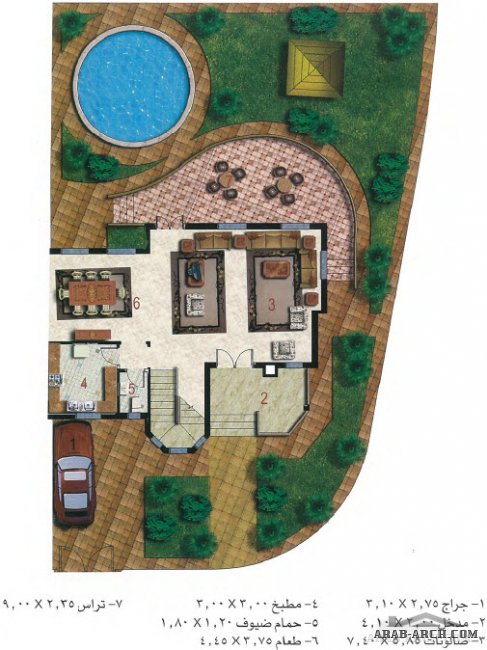 مخطط فيلا (2) TOWN HOUSE - كمبوند كالميرا الشروق مساحه الفيلا 270 متر مربع