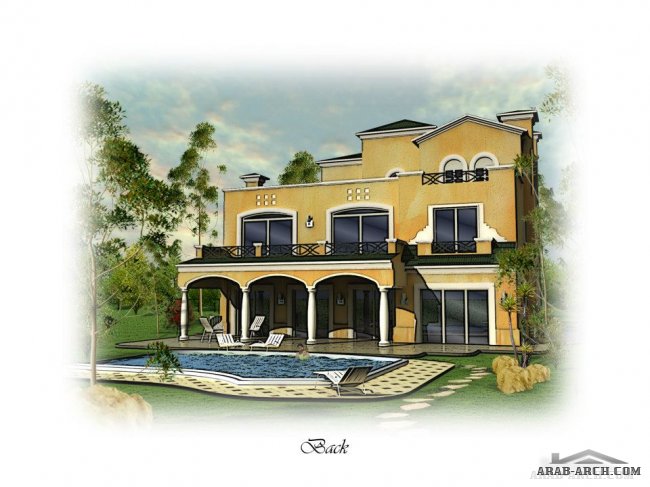 Twin villa type A Design - مساحه البناء 595.89 متر مربع