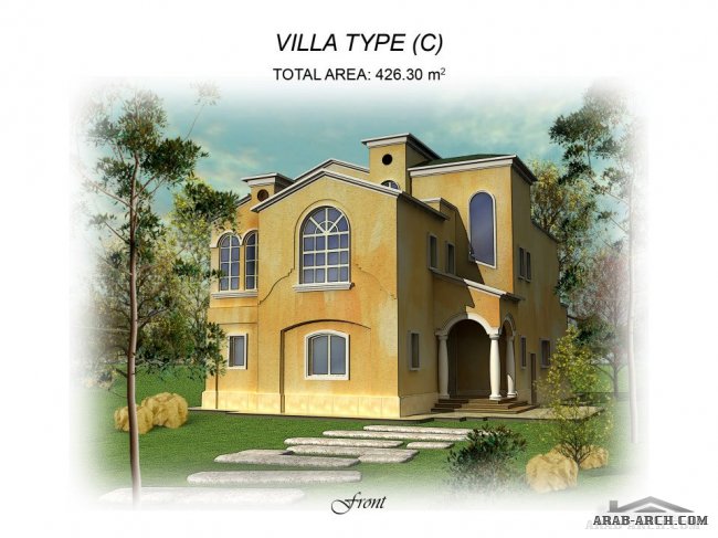 Twin villa c  - مساحه الدور الارضى 196 متر مربع
