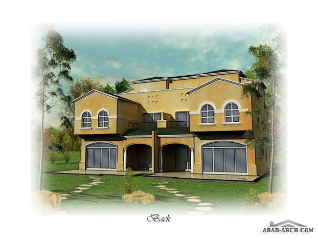 Twin villa E - مخطط الدور الارضى 145 متر مربع
