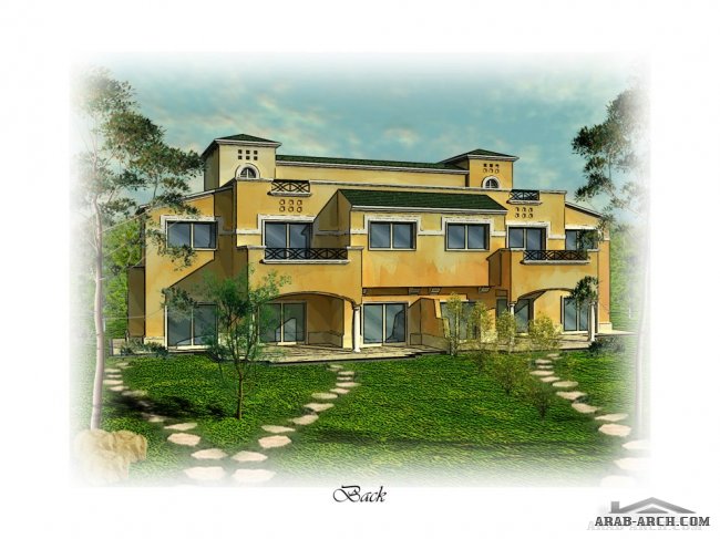 Twin villa G - مخطط الدور الارضى 196.79 متر مربع