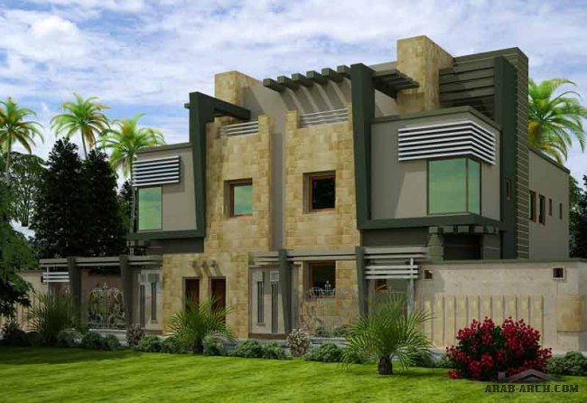 مجموعة التصميمات الخارجية للفيلات انماط منوعه  villas front design